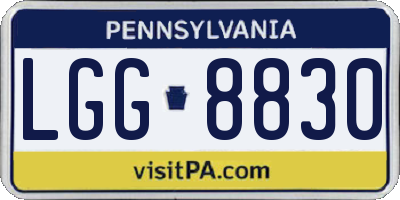 PA license plate LGG8830