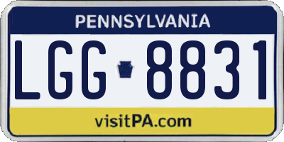 PA license plate LGG8831