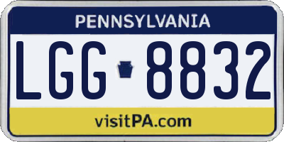 PA license plate LGG8832