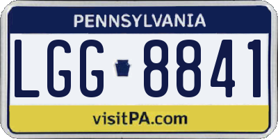 PA license plate LGG8841