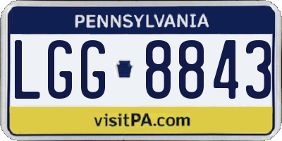 PA license plate LGG8843