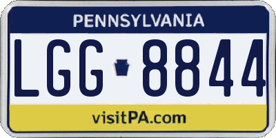 PA license plate LGG8844