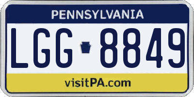PA license plate LGG8849