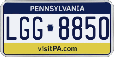 PA license plate LGG8850