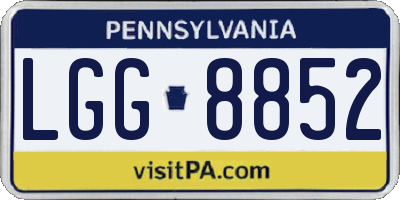 PA license plate LGG8852