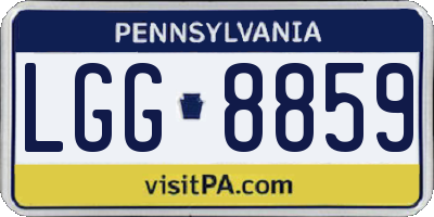 PA license plate LGG8859