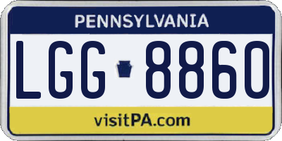 PA license plate LGG8860