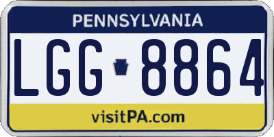 PA license plate LGG8864