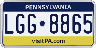 PA license plate LGG8865