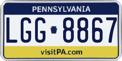 PA license plate LGG8867