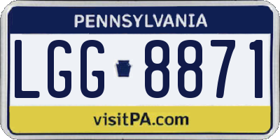 PA license plate LGG8871