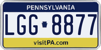 PA license plate LGG8877