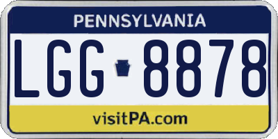 PA license plate LGG8878