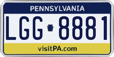 PA license plate LGG8881