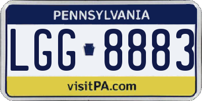 PA license plate LGG8883