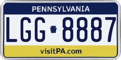 PA license plate LGG8887