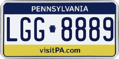 PA license plate LGG8889