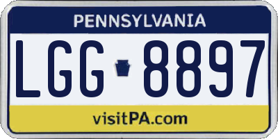 PA license plate LGG8897