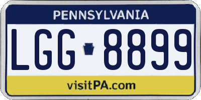 PA license plate LGG8899