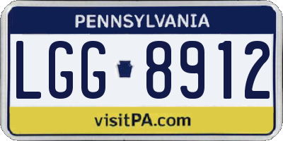 PA license plate LGG8912