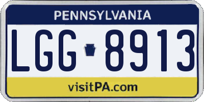 PA license plate LGG8913