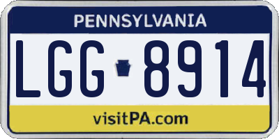 PA license plate LGG8914