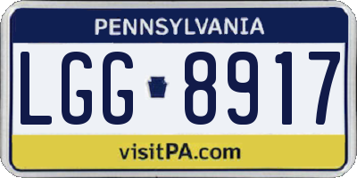 PA license plate LGG8917