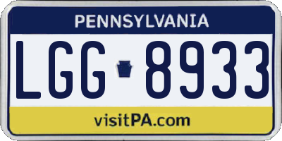 PA license plate LGG8933