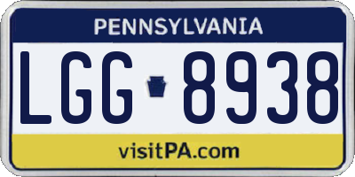 PA license plate LGG8938