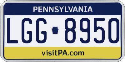 PA license plate LGG8950