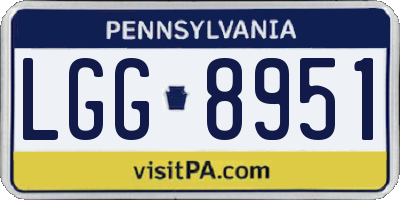 PA license plate LGG8951