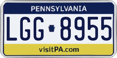 PA license plate LGG8955