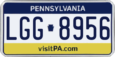 PA license plate LGG8956
