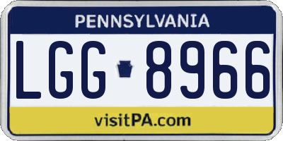 PA license plate LGG8966