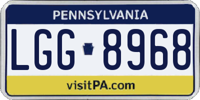 PA license plate LGG8968
