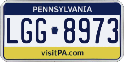 PA license plate LGG8973