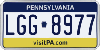 PA license plate LGG8977