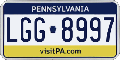PA license plate LGG8997