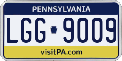 PA license plate LGG9009