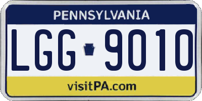 PA license plate LGG9010