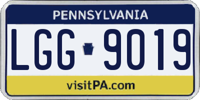 PA license plate LGG9019