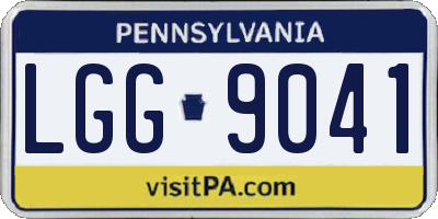 PA license plate LGG9041