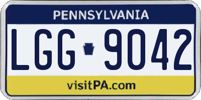 PA license plate LGG9042