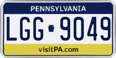 PA license plate LGG9049