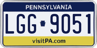 PA license plate LGG9051