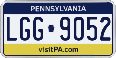 PA license plate LGG9052