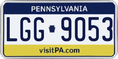 PA license plate LGG9053