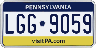 PA license plate LGG9059