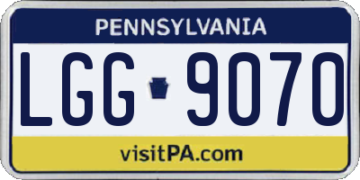 PA license plate LGG9070