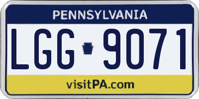 PA license plate LGG9071